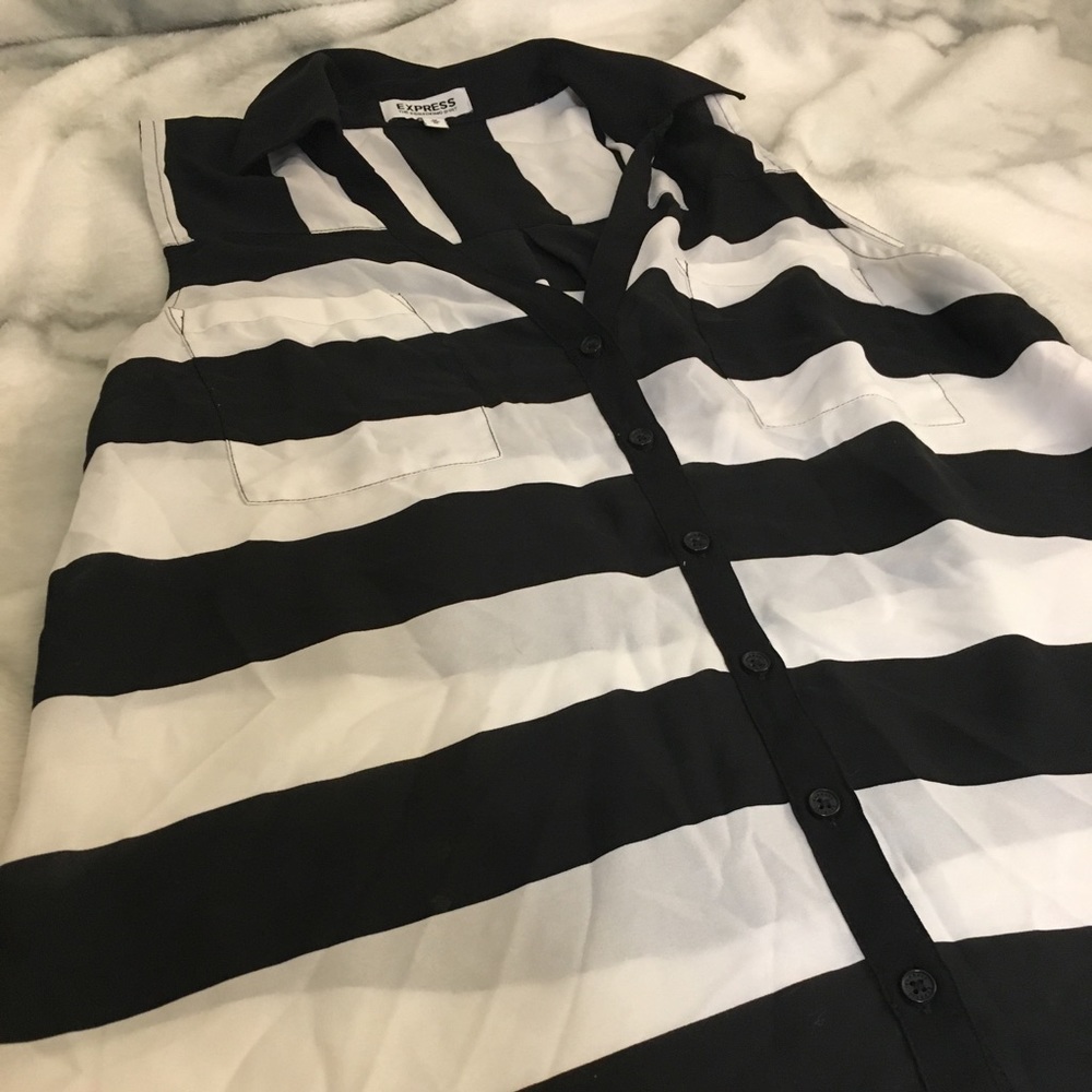 H&M stripped loose button up.